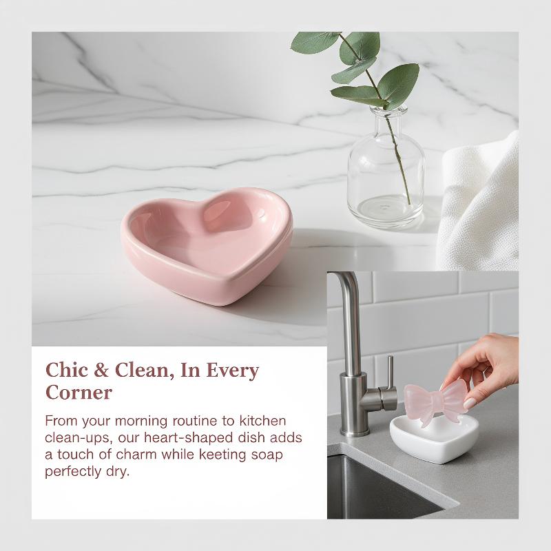Home Bathroom Sink - Saboneteira de Cerâmica em Formato de