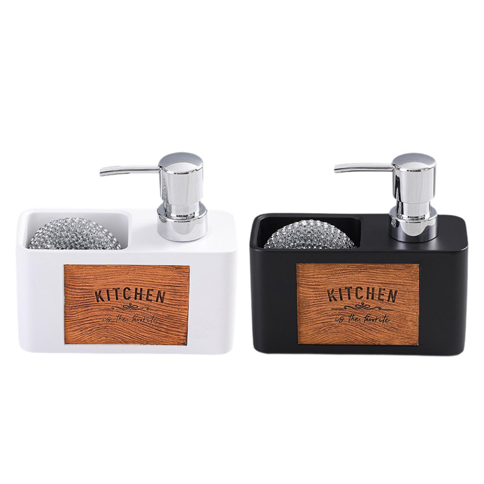 Home Bathroom Sink - Kitchen Soap Dispenser with Sponge Holder