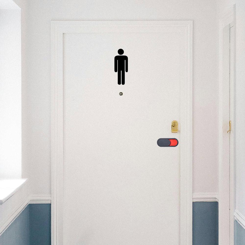 Home Bathroom Occupied Sign - Placa Oval Deslizante de Acrílico Durável