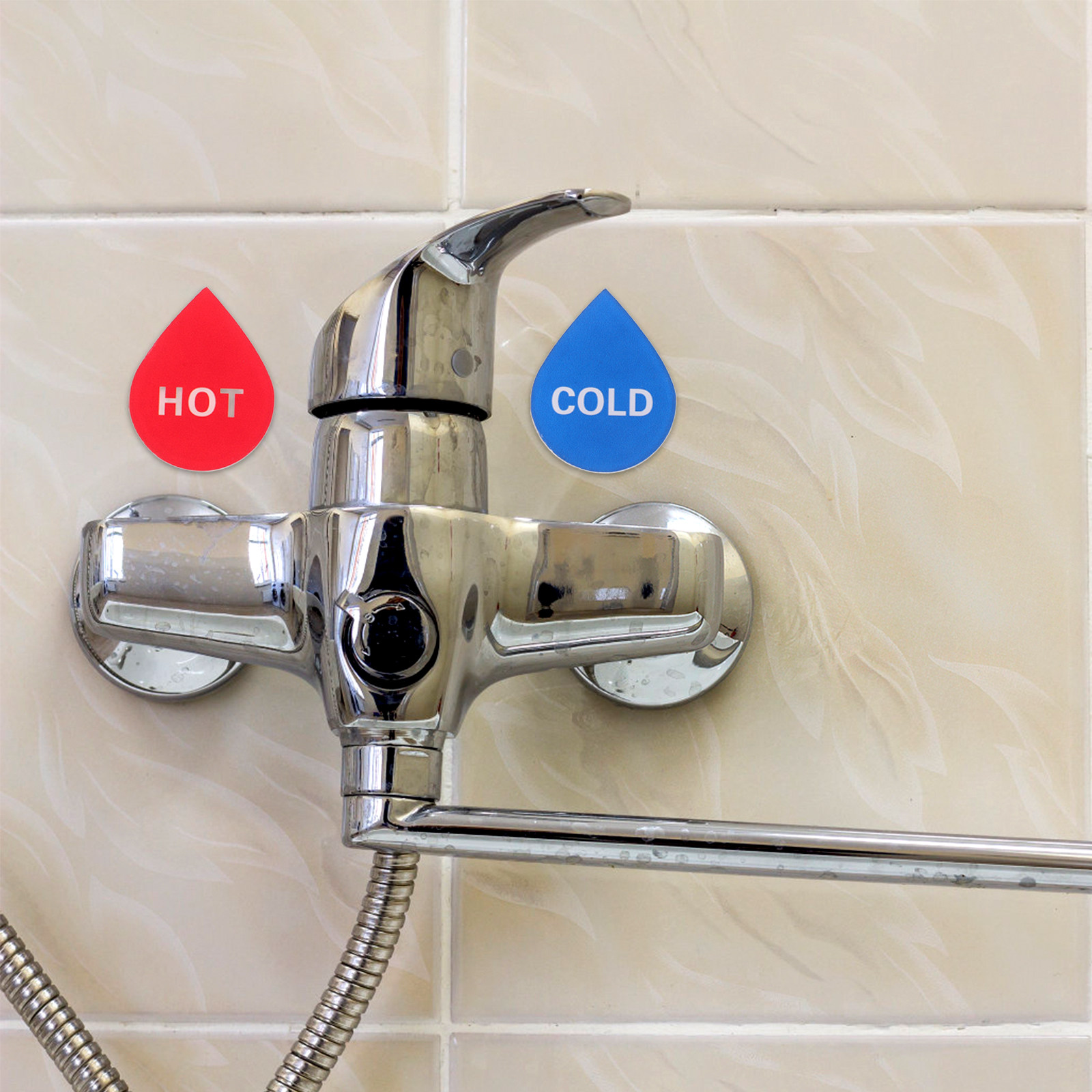 6 Pares de Etiquetas de Água Q - Home Bathroom Faucets avaliação e preço