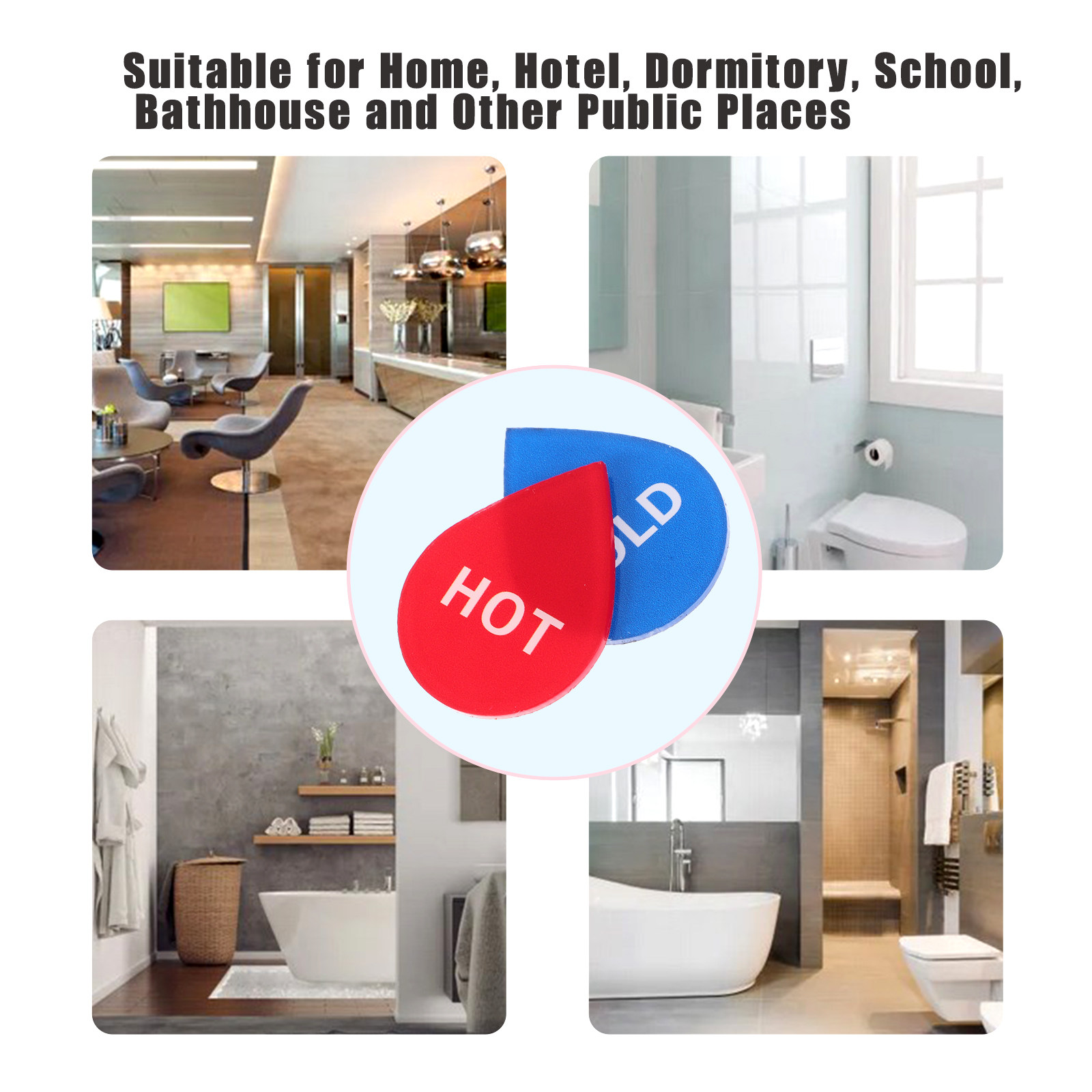 6 Pares de Etiquetas de Água Q - Home Bathroom Faucets avaliação e preço