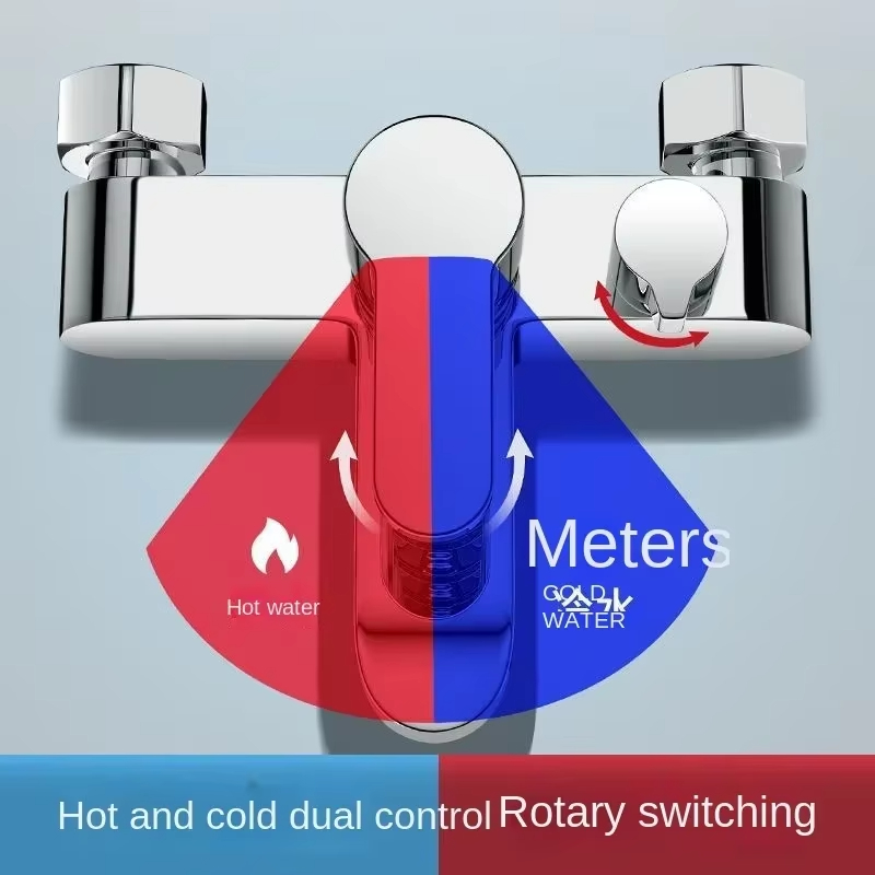 1pc banheiro triplo torneira d - Home Bathroom Faucets avaliação e preço