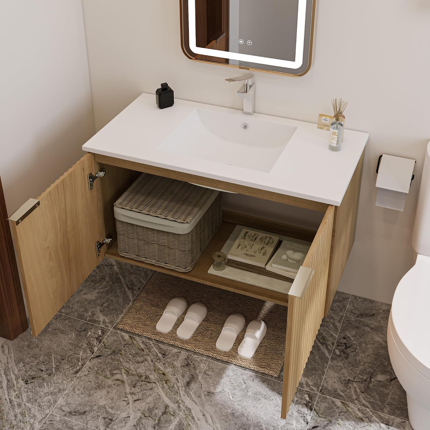 Armário de Banheiro Flutuante  - Home Bathroom Sink avaliação e preço