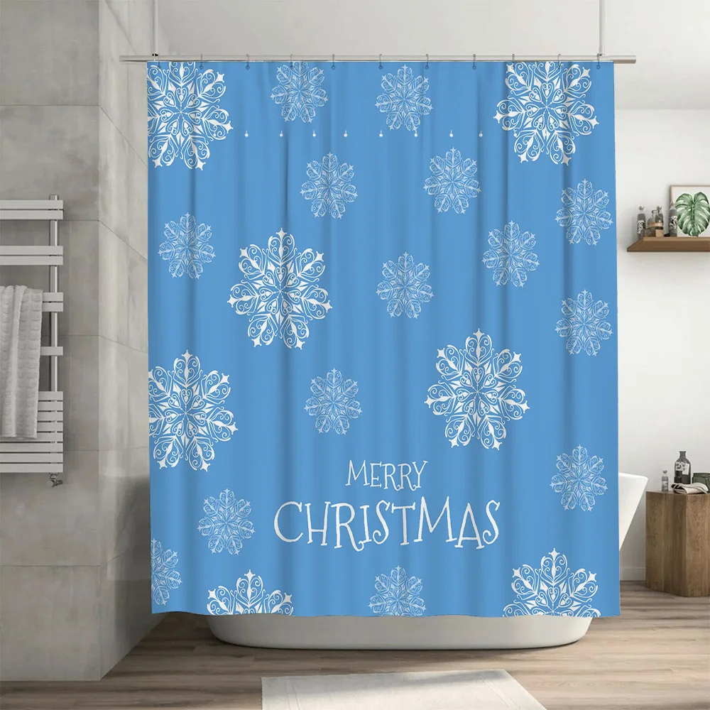 Cortina de chuveiro de natal f - Home Bathroom Decor Ideas avaliação e preço