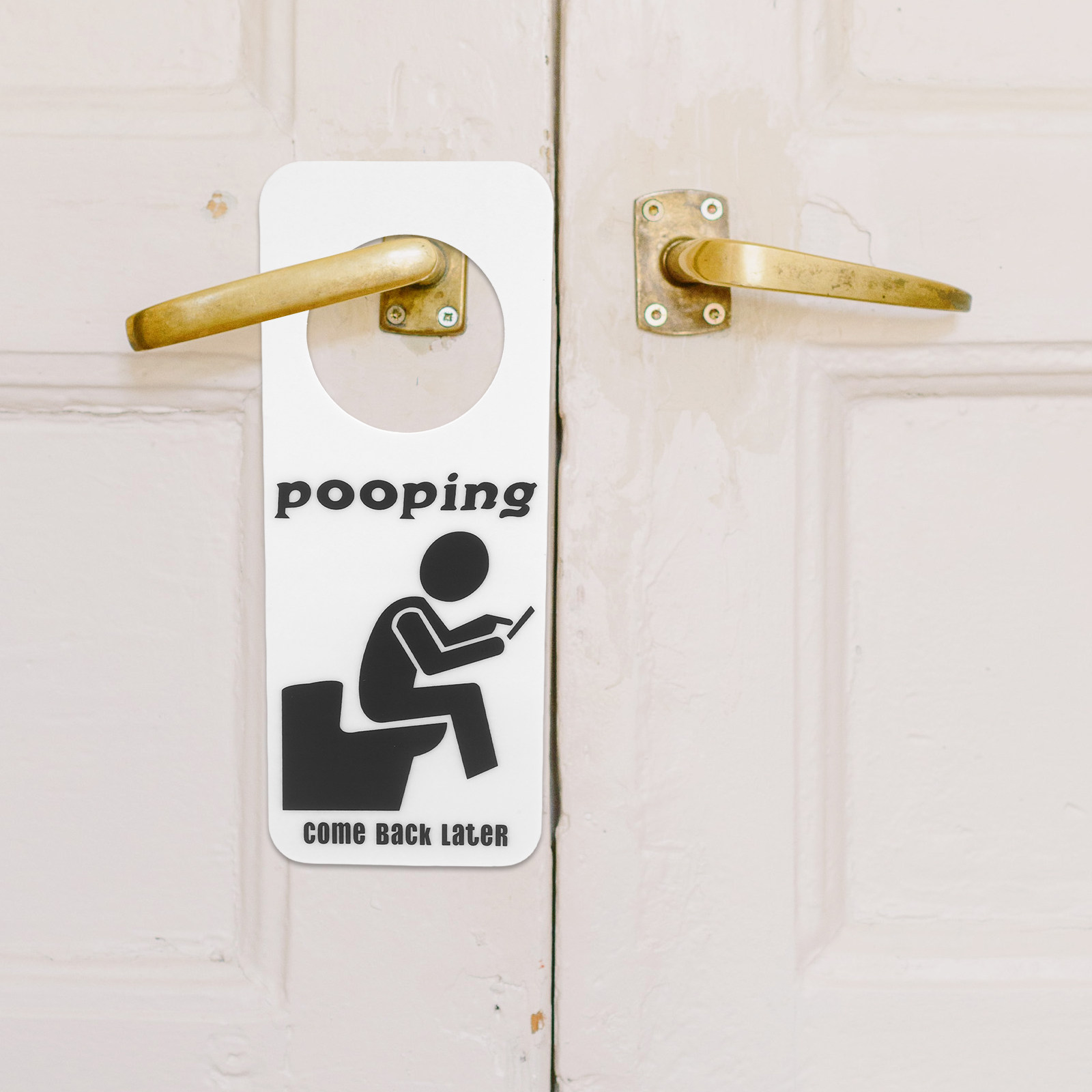 Placa Engraçada para Banheiro, - Home Bathroom Occupied Sign avaliação e preço