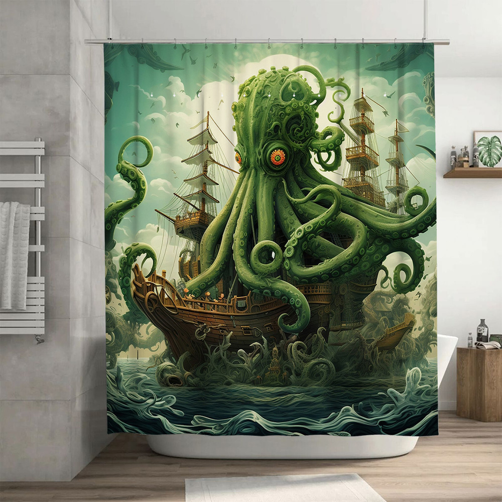 Cortina de chuveiro de navio d - Home Bathroom Decor Ideas avaliação e preço