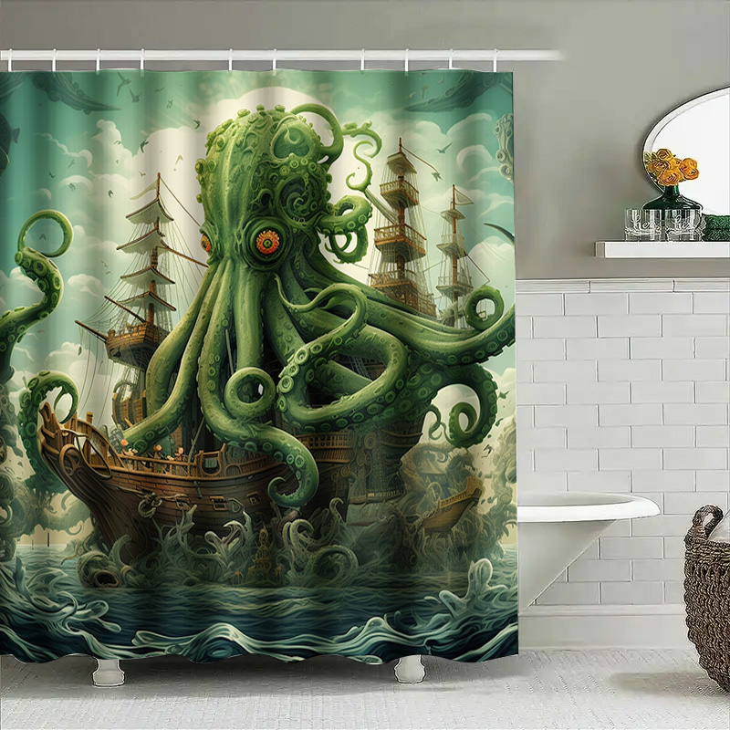 Cortina de chuveiro de navio d - Home Bathroom Decor Ideas avaliação e preço