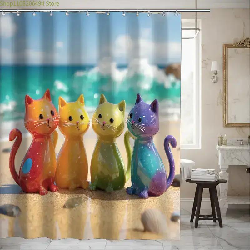 Cortina de Chuveiro Colorida c - Home Bathroom Decor Ideas avaliação e preço