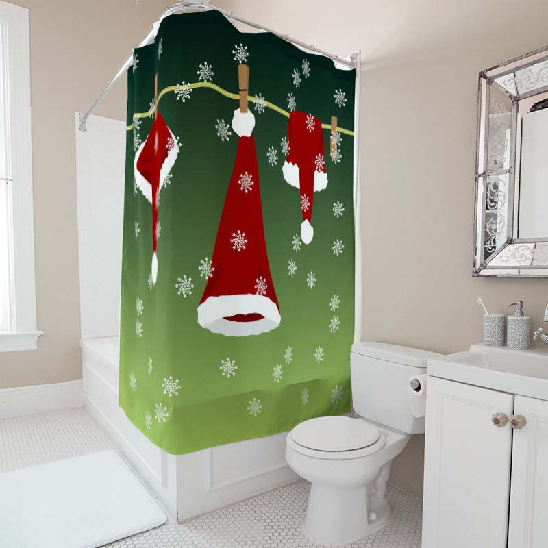 Tu festivo natal cortina de ch - Home Bathroom Decor Ideas avaliação e preço