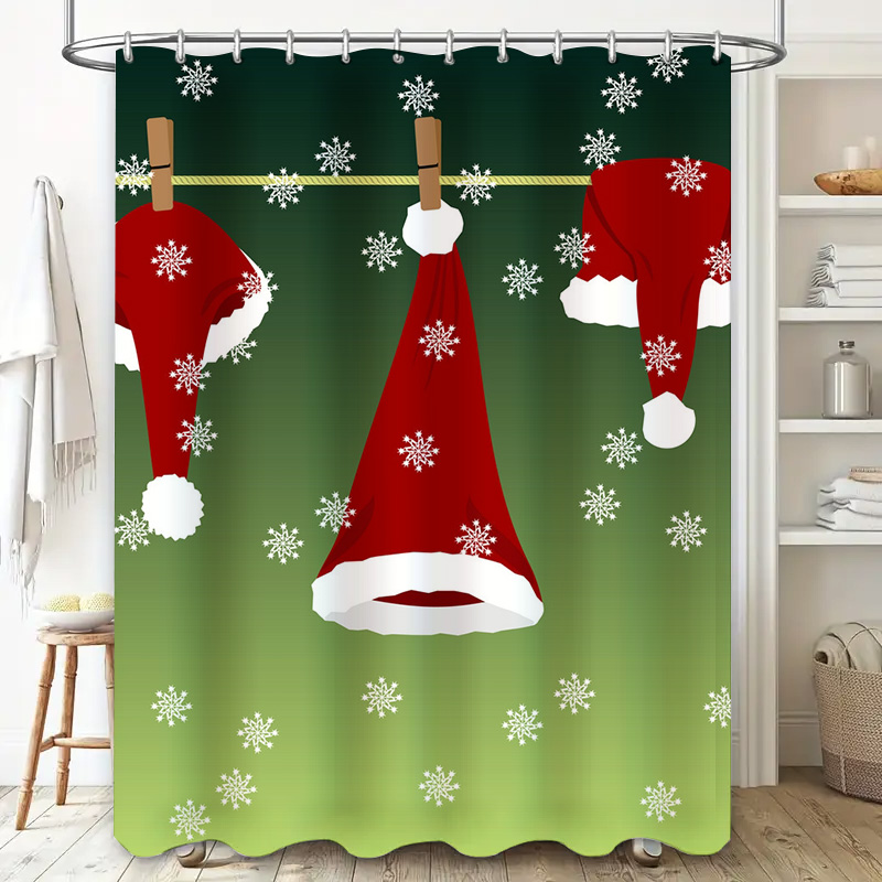 Tu festivo natal cortina de ch - Home Bathroom Decor Ideas avaliação e preço