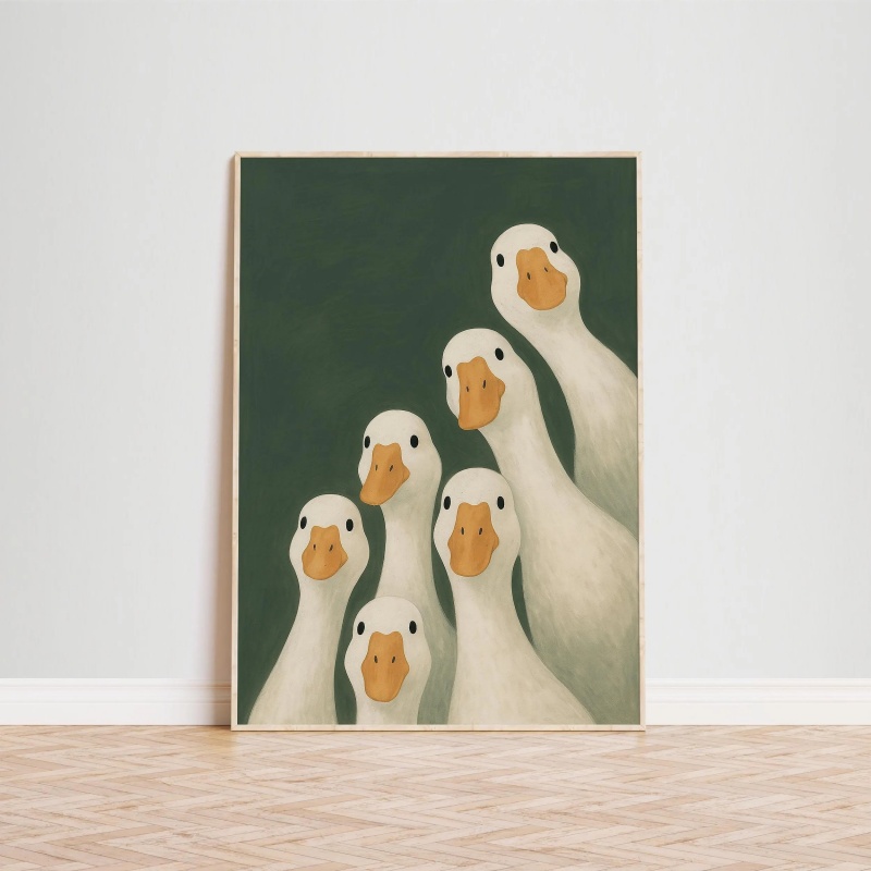 Pôster de Pato e Ganso, Arte d - Home Bathroom Painting Ideas avaliação e preço